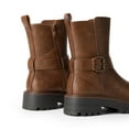 thumbnail image 3 of DREAM PAIRS Women's Ankle Boots, Chunky Low Heel Short Boots with Buckle Strap and Side Zipper, 3 of 8