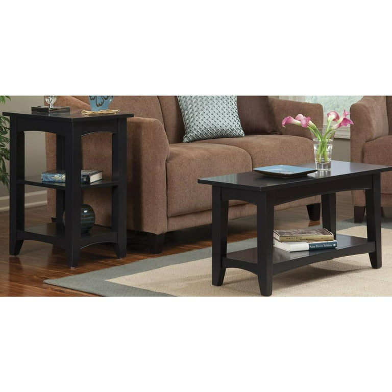 Woodland Shaker Chairside Small End Table with Shelf from