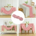 thumbnail image 5 of Long Table Runner Decoration Sheer Runner for Wedding Baby Birthday Party Dusty, Polyester, 90x400cm, Reusable, Romantic Rural Theme, Elegant, Soft touch, 5 of 7