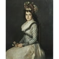 thumbnail image 2 of Agustín Esteve y Marques 15x18 Black Ornate Wood Framed Double Matted Museum Art Print Titled - Portrait of a Young Woman Holding Two Roses, 2 of 5