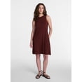 thumbnail image 3 of Time and Tru Women's Sleeveless Knit Swing Dress, Sizes XS-XXXL, 3 of 6