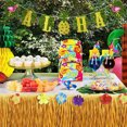 thumbnail image 4 of CSCHome Hawaiian Themed Party Table Skirt Durable Plastic Grass Table Skirts Tropical Theme Decor, 4 of 8