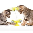 thumbnail image 3 of lionlar Cat Indoor Toys Interactive Cat Toy 360 Degree Rotation Catnip Ball Kitten Toys Yellow, 3 of 9
