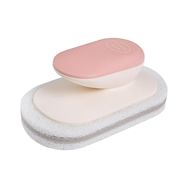Cepillo de limpieza con mango multifunción secretgardenu, quitamanchas para estufas y sartenes. Rosado