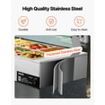 thumbnail image 3 of VEVOR Commercial Food Warmer, 1700W Electric Stainless Steel Steam Food Warmer with Glass Cover, 10-Pan Countertop Buffet Bain Marie with Soup & Perforated Ladles, for Catering, Restaurant & Party, 3 of 9