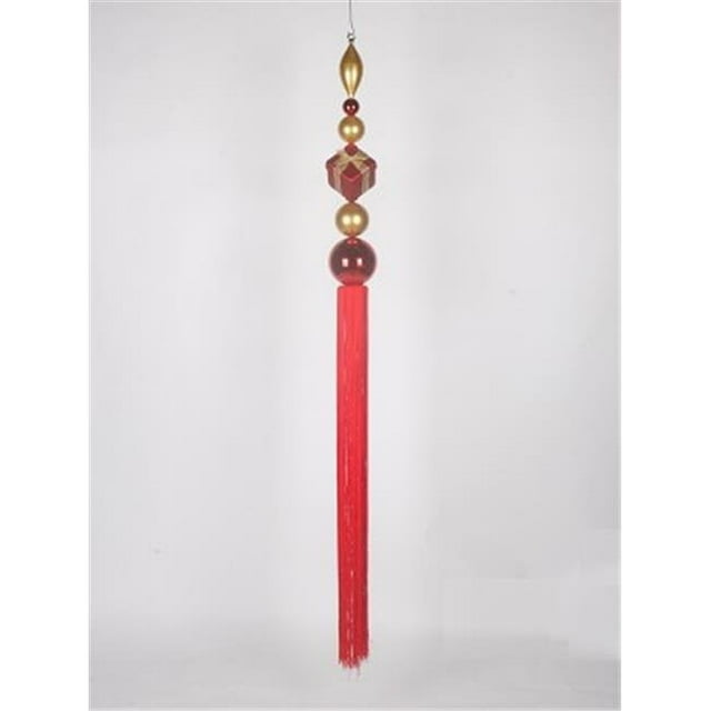 Winterland WL-FIN-DNG-67-RE-GO Ornement Pendant Rouge et Or, 67 Po.