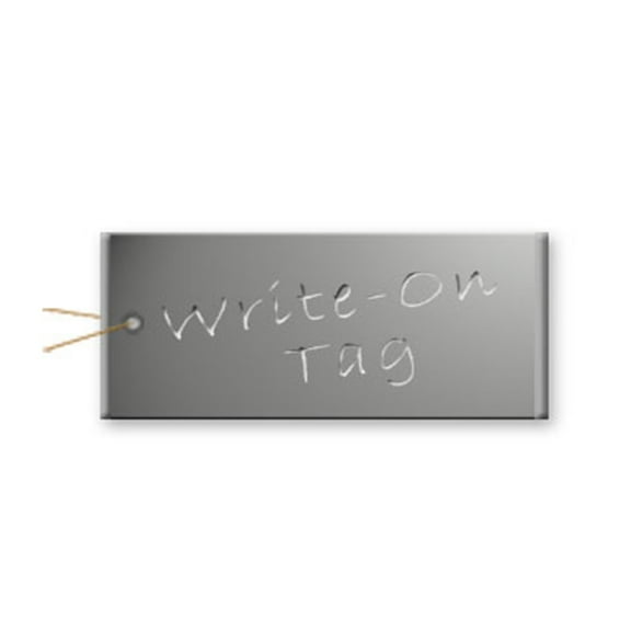 1-1/2 x 3-1/2 Aluminum Write-On Tags - Pack/100