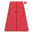 thumbnail image 1 of LIFORME Love Travel Yoga Mat- Patented Alignment System, Warrior-Like Grip, Non-Slip, Eco-Friendly and Biodegradable, Ultra-Lightweight, Sweat Resistant, Long, Wide and Thick (Red), 1 of 5