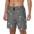 thumbnail image 2 of Haiem Airplane Routes Around The World Men'S Quick-Dry Swim Trunks: Comfortable Beach Shorts With Mesh Lining And Pockets - Ideal For Swimming And Sunbathing X-Large, 2 of 9