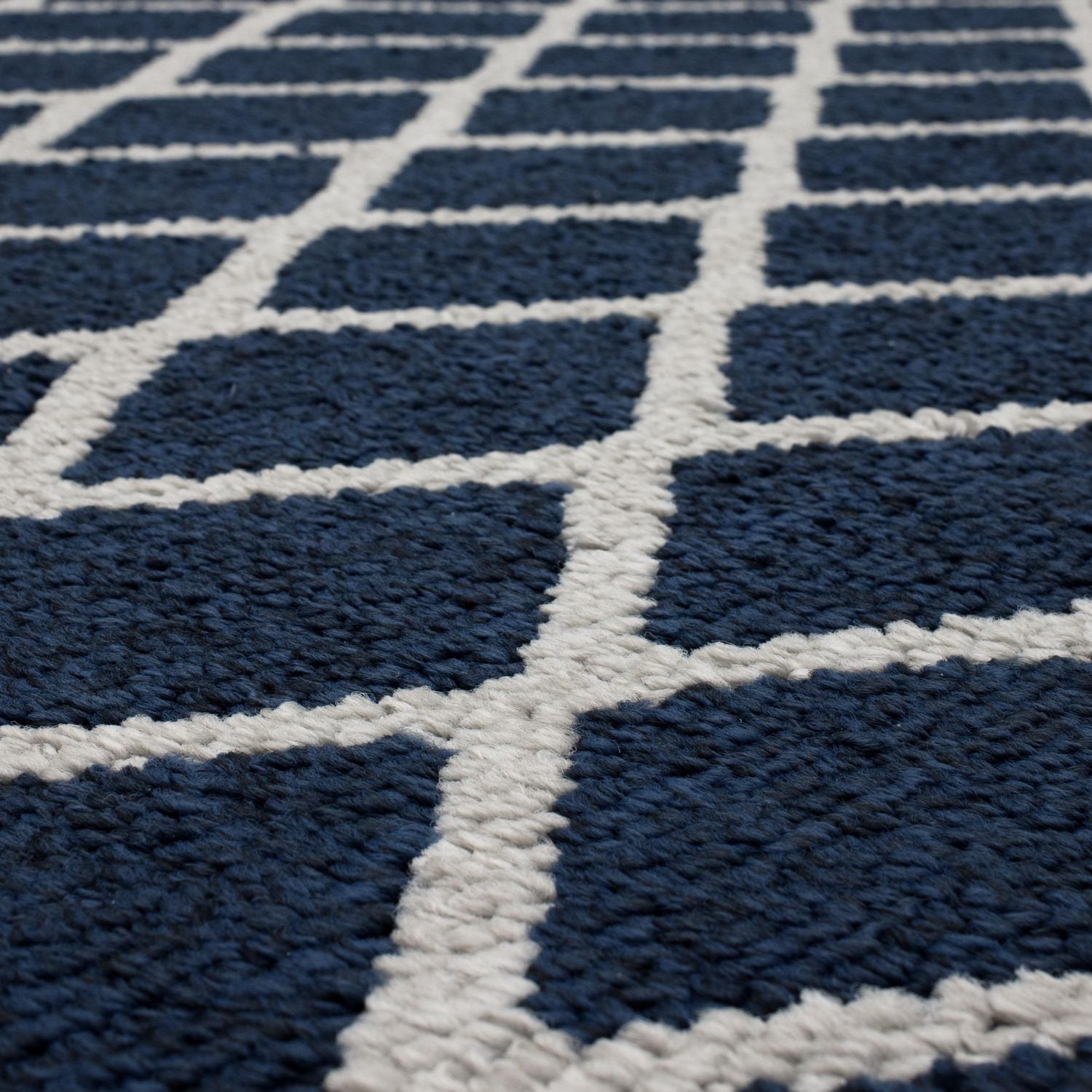 Hometrends Brussels Blue Polyester Area Rug
