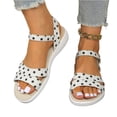 thumbnail image 3 of Willtoo Women'S Polka Dot Sandals, Low Heel Open Toe Breathable, Summer Casual Beach Shoes, 3 of 5