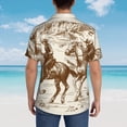 thumbnail image 6 of Balery Western Desert Cowboys1 Print Men's Hawaiian Shirts Short Sleeve Beach Shirt Relaxed Fit Vacation Button Down Shirts-Medium, 6 of 9
