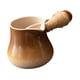 thumbnail image 4 of Tetera de cerámica china, tetera con mango lateral, tetera, jarra de cerámica para el hogar, Picnic, regalo para del té, café para acampar Pequeño Marrón, 4 of 8