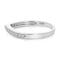 thumbnail image 3 of Vir Jewels 0.16 CTTW Contour Milgrain Diamond Wedding Band 14K White Gold Round Size 9.5 Female Adult, 3 of 7