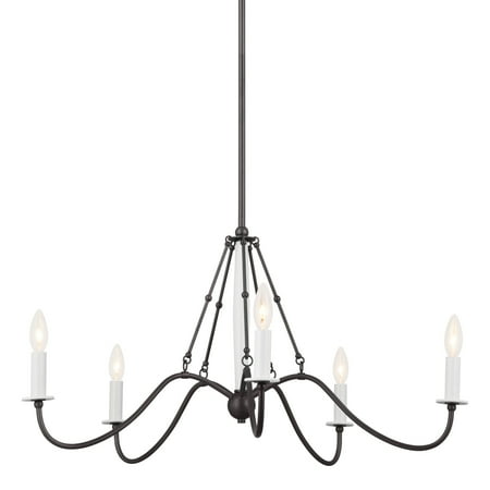 

Kichler 52455 Freesia 5 Light 31 Wide Taper Candle Chandelier - Anvil Iron
