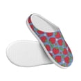 thumbnail image 3 of Lsque Hand Drawn Strawberry Pattern Womens Comfort Cotton on Scuff With Memory Foam and Anti-skid Sole Slipper-35/36, 3 of 7