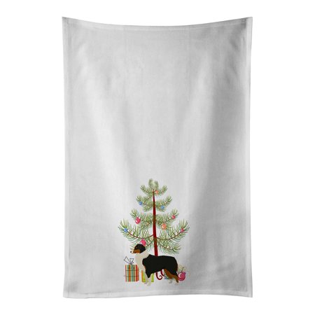 

Australian Shepherd Christmas Tree White Kitchen Towel Set of 2 19 in x 28 in