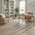 thumbnail image 2 of ODIKA 4'x6' Tan Natural Geometric Diamond Design Washable Area Rug Modern Sisal Inspired Pattern Pet Friendly, Non-Shedding for Bedroom, Reading Nook, 2 of 5