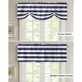 thumbnail image 5 of Navy Blue White Stripes Small Curtain Rod Pocket Short Curtains Home Decor Partition Cabinet Door Window Curtains, 5 of 6