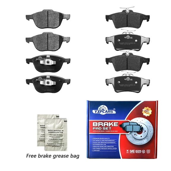 Front Rear Ceramic Disc Brake Pads for Mazda 3, MAZDA 5 Ford Focus VOLVO C30 C70 Fits select: 2012-2015 FORD FOCUS SE, 2006-2010 VOLVO S40 2.4I
