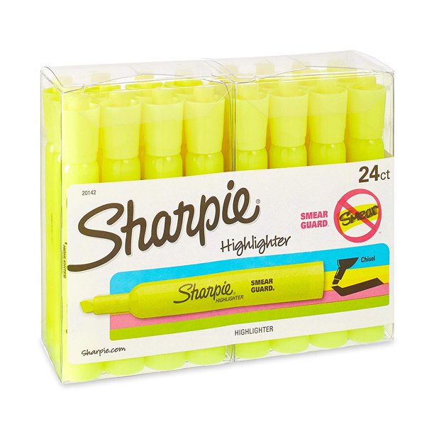 Sharpie Accent Yellow Highlighters 24 Pack
