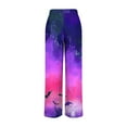 thumbnail image 5 of Pants for Women, Woman Halloween Printing Elastic Waist Drawstring Wide Leg Long Pants, 5 of 5