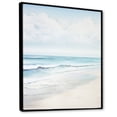 thumbnail image 2 of Designart "Beach Photo Calm Waters II" Nautical & Beach Floater Framed Canvas Art Print, 2 of 7