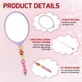 thumbnail image 3 of Uxcell 4 Pack Beadable Mirrors with Handle, 7.7 Inch Long Oval Shape Bead Mirror Bars Removable for DIY Crafts(Purple), 3 of 7