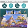 thumbnail image 5 of 3 Pcs Soft Bedding Set, Includes 1 Duvet Cover with Zipper And 2 Pillow,Shams Eiffel Tower King(102"×90"), 5 of 8