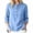 Blue Tops, variant on YGJTJYD Women's Henley Neck Button Down 3/4 Sleeve Tunic with Side Buttons Loose Casual Beach Vacation Top