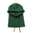 thumbnail image 4 of Fgnfyis Winter Thermal Knitted Hat with Face Scarf for Outdoor Sports Cold Weather Windproof Ear Cap Unisex Hats for Women Dark Green, 4 of 4