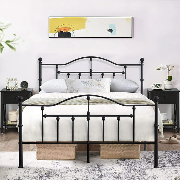 Bedroom Sets Black Metal Bed Frame, King Size Bed Frame With Night Stands
