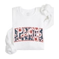 thumbnail image 4 of America Sweatshirt for Women, Teens & Girls Trendy Floral Patriotic Sweater White Sweatshirt Adult X-Large, 4 of 4