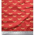 thumbnail image 1 of Soimoi Cotton Cambric Fabric Fox Animal Print Sewing Fabric Yard 42 Inch Wide, 1 of 3