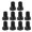20-Black, variant on 10Pcs Woodworking Jigs Workbench Peg Brake Stops Clamp 19/20mm Dogs Woodworking Table Limit Blocks