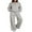 B Grey, variant on DOKOTOO Women's 2 Piece Outfits Plus Size Jogger Sets Half Zip Sweatshirt Matching Wide Leg Sweatpants Tracksuit