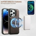 thumbnail image 4 of 2 in 1 magnetic wireless charging phone case for iPhone 16 pro max 15 plus 14 13 12/12pro card bag slots holder leather cover, 4 of 8