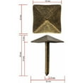 thumbnail image 3 of Lot de 40 Clous Décoratifs en bronze Vieilli Laiton 12 x 12 mm, 3 of 4