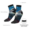 thumbnail image 4 of Bingfone Ocean Coral Turtle Design Patterned Men's Women's Casual Cotton Socks, 4 of 5