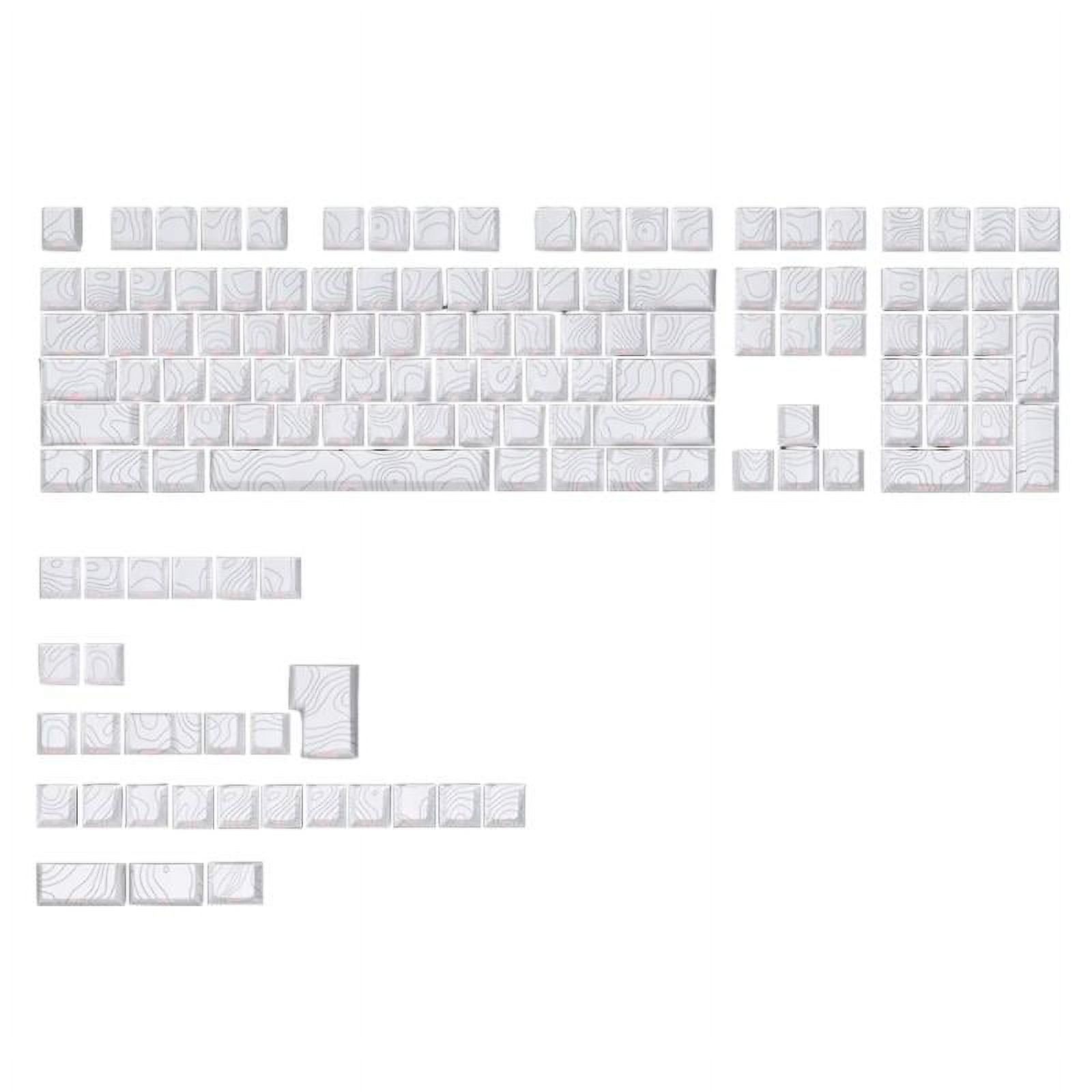 Side Engraved PBT Keycaps 136 Keys Keycap Set Cherry Height with Backlights Line Engravings for Mechanical Keyboards