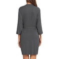 thumbnail image 4 of DOPI Robe for Women Kimono Robes Soft Bamboo Sleepwear Short Knit Bathrobe Ladies Loungewear S-XXL, 4 of 5