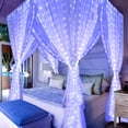 thumbnail image 2 of Honche LED Curtain Lights Indoor 300LEDs Waterfall Fairy String Lights Bedroom Decoration Lighting(Cool White), 2 of 9