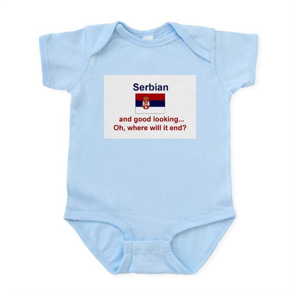 CafePress - Good Looking Serbian Infant Bodysuit - Baby Light Bodysuit, Size Newborn - 24 Months