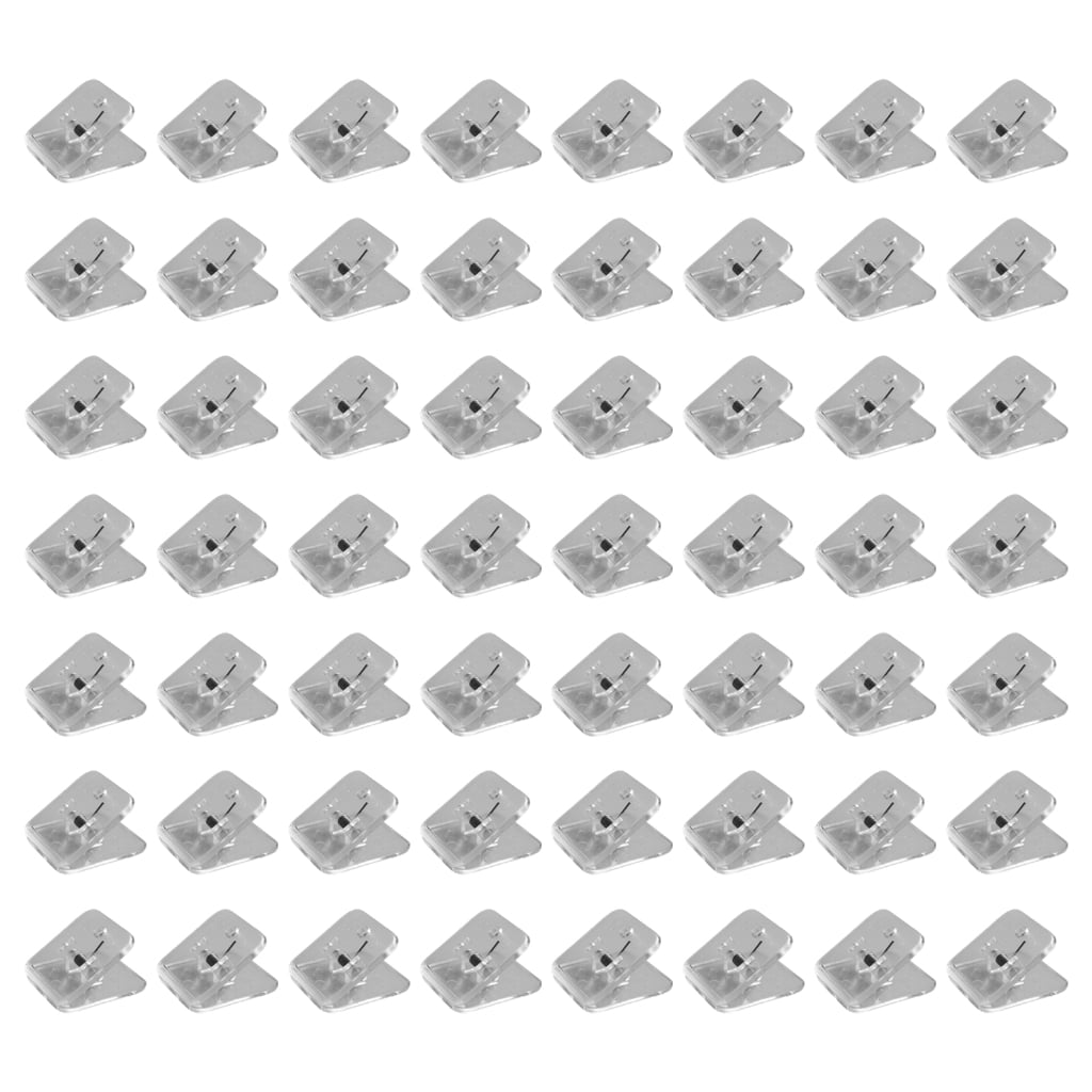 100Pcs Clear File Clip Square Colorful Paper Clamp for Food Bag Photo Receipt