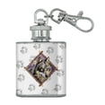 thumbnail image 1 of Wolf Diamond Stainless Steel 1oz Mini Flask Key Chain, 1 of 4