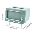 thumbnail image 3 of stanreset Vintage Plastic Box Holder Multifunctional Desk Storage Organiser Paper Dispenser Case Holder with Mobile Phone Holder for Home Office Green, 3 of 5