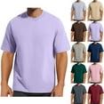 thumbnail image 4 of CYiJun Cotton T Shirts for Men,Summer Soft Moisture Wicking Basic Tee,Sizes S-4XL, 4 of 4
