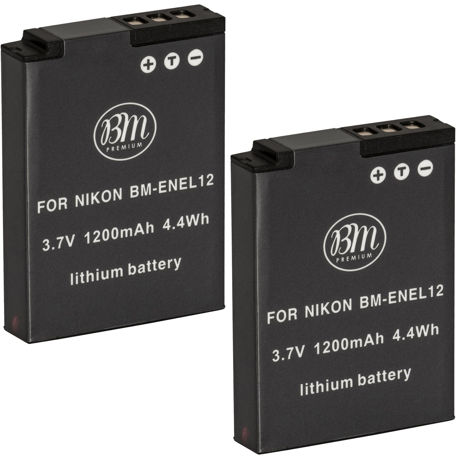 BM Premium 2 Pack of ENEL12 Batteries for Nikon Coolpix S9300, S9400