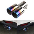 thumbnail image 6 of Car Accessories Car Decoration Easy to installation Chrome Car Exhaust Tail Muffler Pipe Stainless Steel Curved Exhaust Pipe Refit Accessories MULTICOLOR 1, 6 of 8
