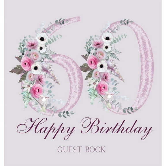 Happy 60th birthday guest book (hardback), (Hardcover)